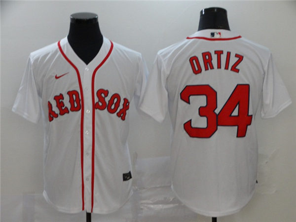 Youth Boston Red Sox Retired Player #34 David Ortiz Nike White with name  Jersey