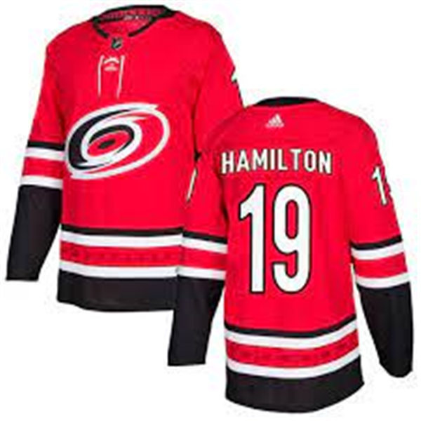 Men's Carolina Hurricanes #19 Dougie Hamilton  Adidas Home Red Jersey