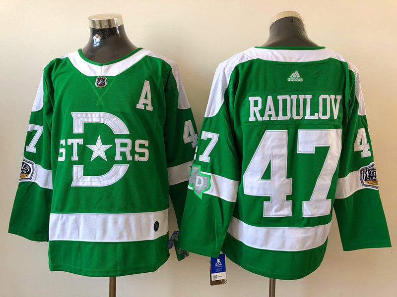 Mens Dallas Stars #47 Alexander Radulov Adidas Green 2019-20 Winter Classic Jersey