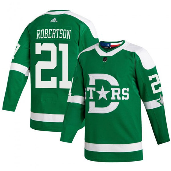 Mens Dallas Stars #21 Jason Robertson Adidas Green 2019-20 Winter Classic Jersey