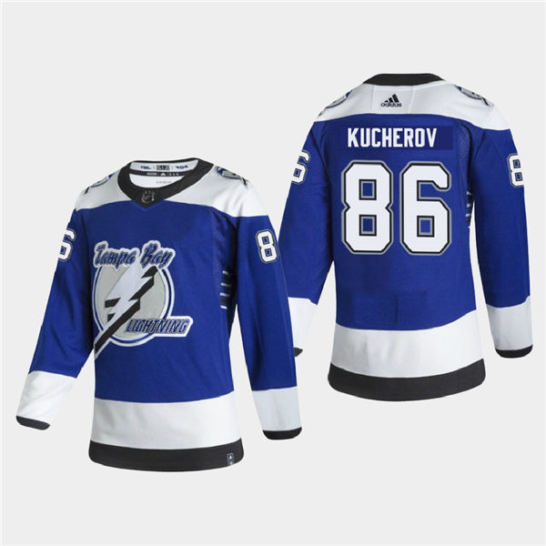 Youth Tampa Bay Lightning Nikita Kucherov #86 2020-21 Reverse Retro Authentic Special Edition Blue Jersey