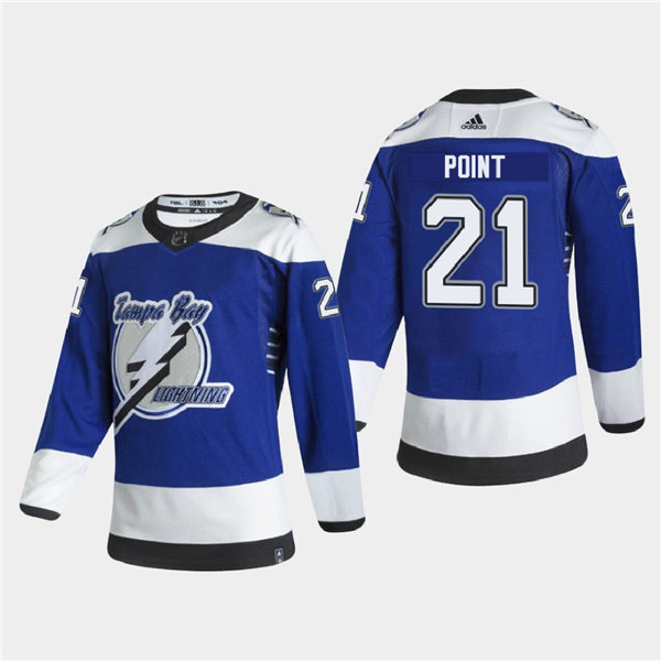 Youth Tampa Bay Lightning Brayden Point #21 2020-21 Reverse Retro Authentic Special Edition Blue Jersey