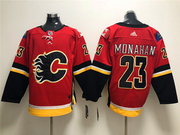 Youth  Calgary Flames #23 Sean Monahan Adidas Red Jersey