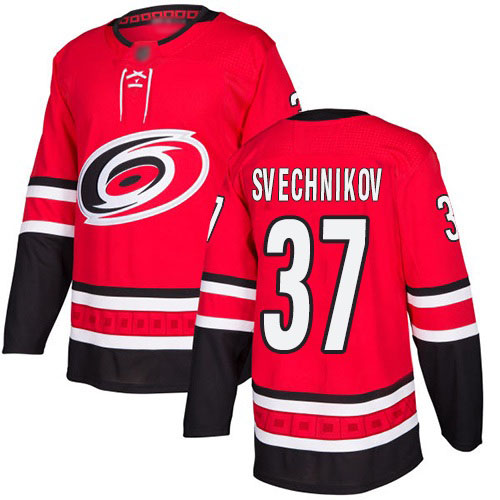 Youth Carolina Hurricanes #37 Andrei Svechnikov Adidas Red Jersey