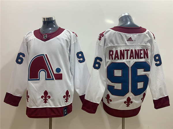Youth Colorado Avalanche #96 Mikko Rantanen Adidas White 2021 Season Reverse Retro Jersey
