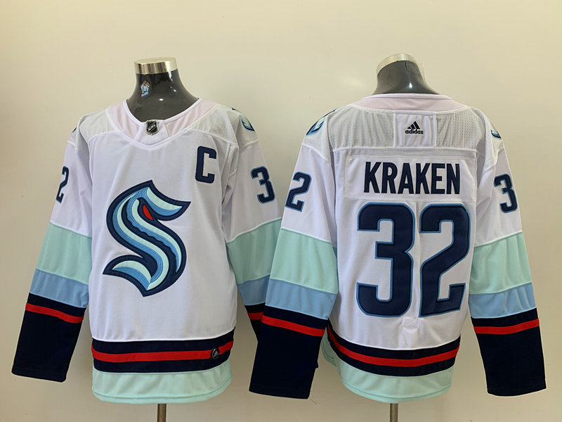 Youth Seattle Kraken 32ND CLUB Away White Adidas Team Jersey