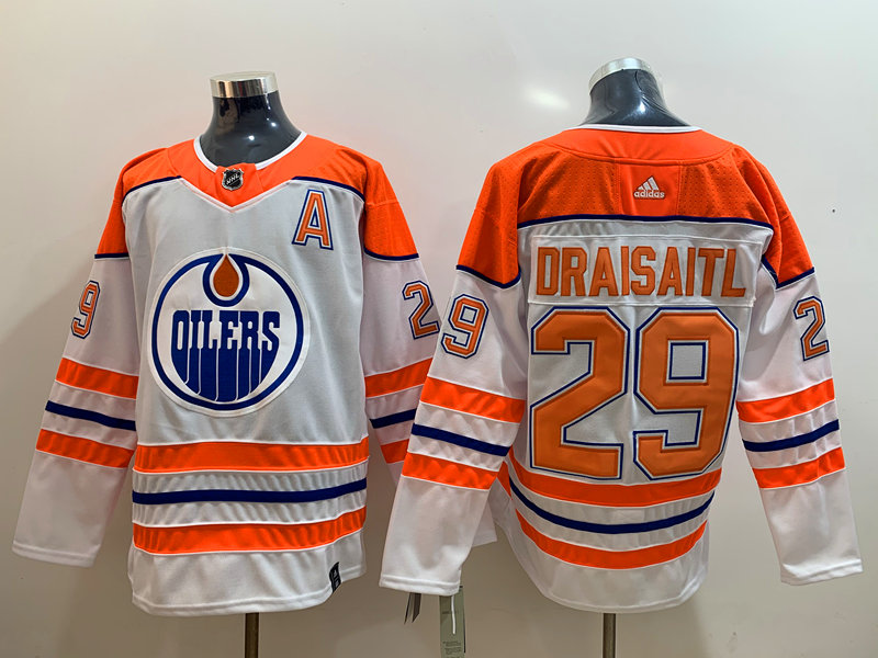 Womens Edmonton Oilers #29 Leon Draisaitl 2021 Season Reverse Retro Authentic Special Edition White Jersey