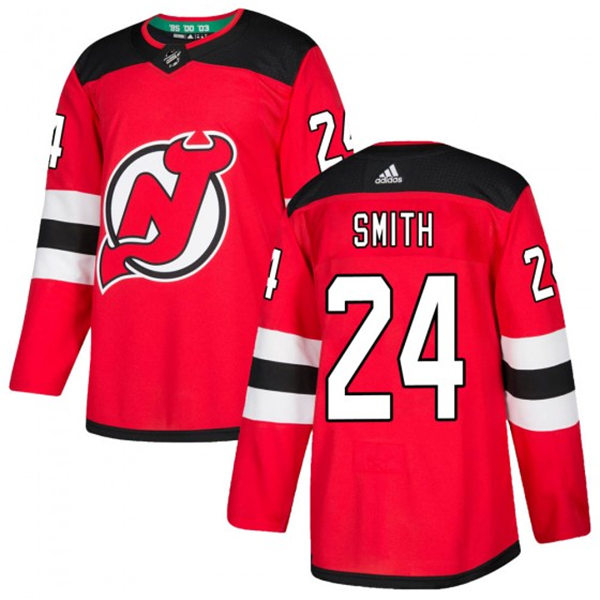 Men's New Jersey Devils #24 Ty Smith Adidas Home Red Jersey