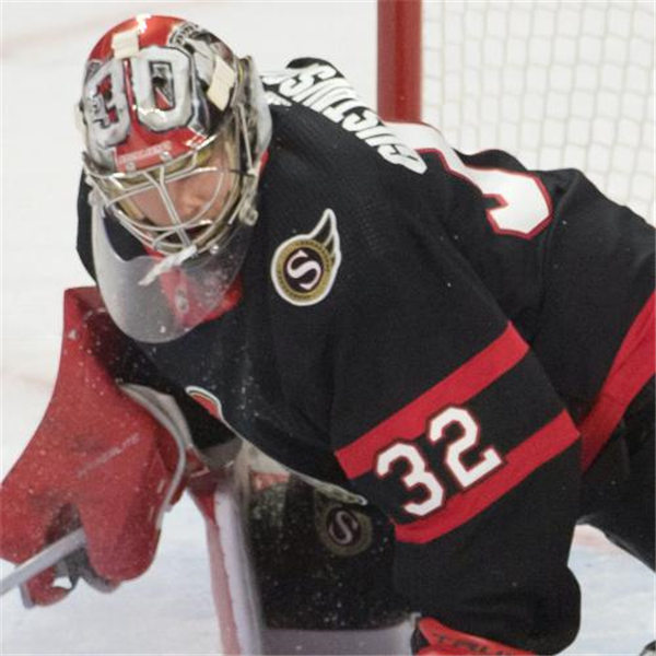 Men's Ottawa Senators #32 Filip Gustavsson adidas Black Home Jersey