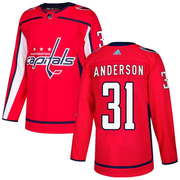Men's Washington Capitals #31 Craig Anderson Adidas Red Home Jersey