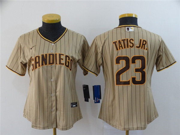 Women's San Diego Padres #23 Fernando Tatis Jr. Nike Tan Brown Jersey