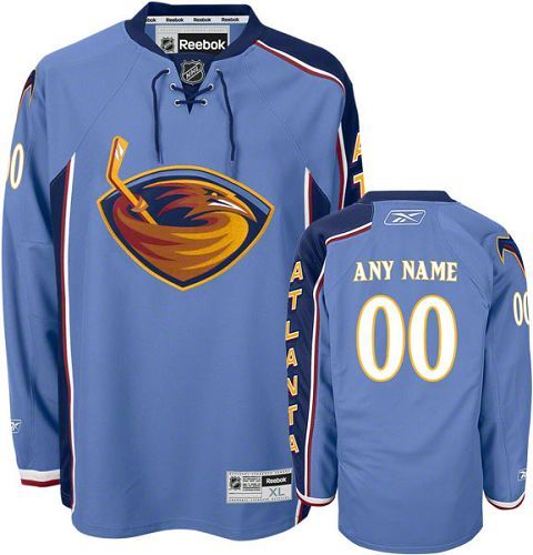 Men’s Atlanta Thrashers Custom Blue CCM Vintage Jersey 