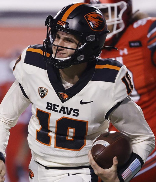 Men's Oregon State Beavers #10 Chance Nolan White Nike College Football Jersey