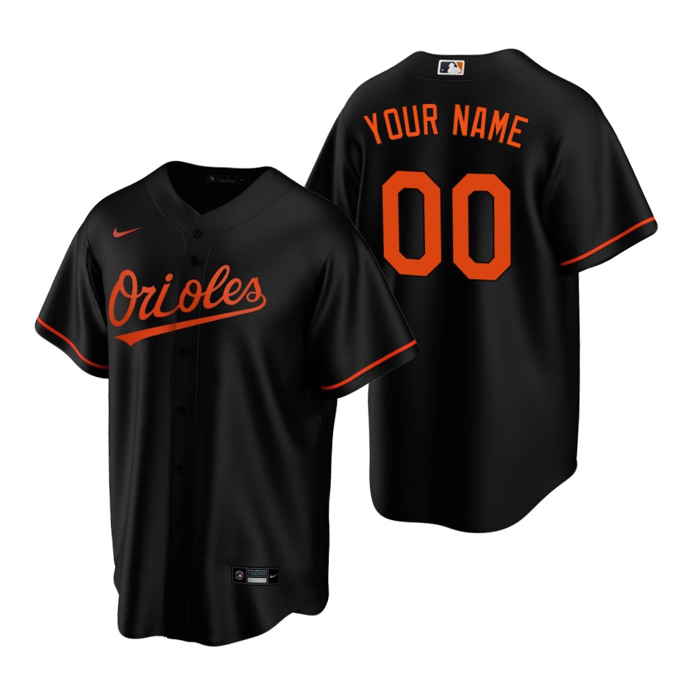 Men's Baltimore Orioles Custom Nike Black Alternate Cool Base Jersey