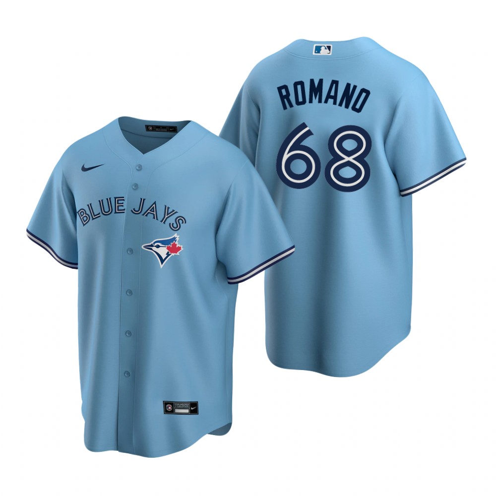 Men's Toronto Blue Jays #68 Jordan Romano Nike Powder Blue Alternate Cool Base Jersey