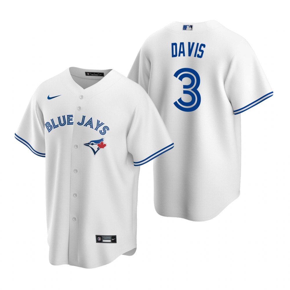 Men's Toronto Blue Jays #3 Jonathan Davis Nike White Home Cool Base Jersey