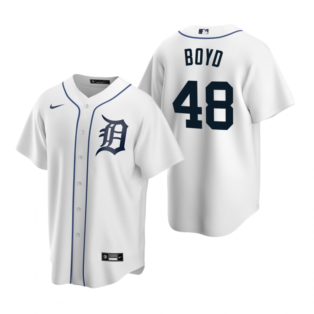 Men's Detroit Tigers #48 Matthew Boyd Nike White Home Cool Base Jersey