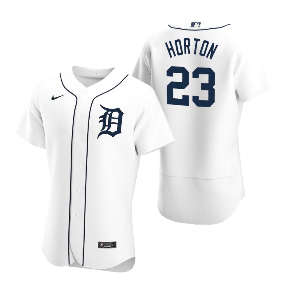 Men's Detroit Tigers Retired Player #23 Willie Horton Nike Home White Flex base Jersey