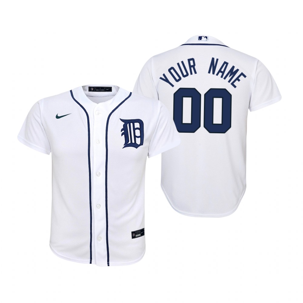 Youth Detroit Tigers Custom Daniel Cabrera Dillon Dingler Spencer Torkelson Nike White Jersey