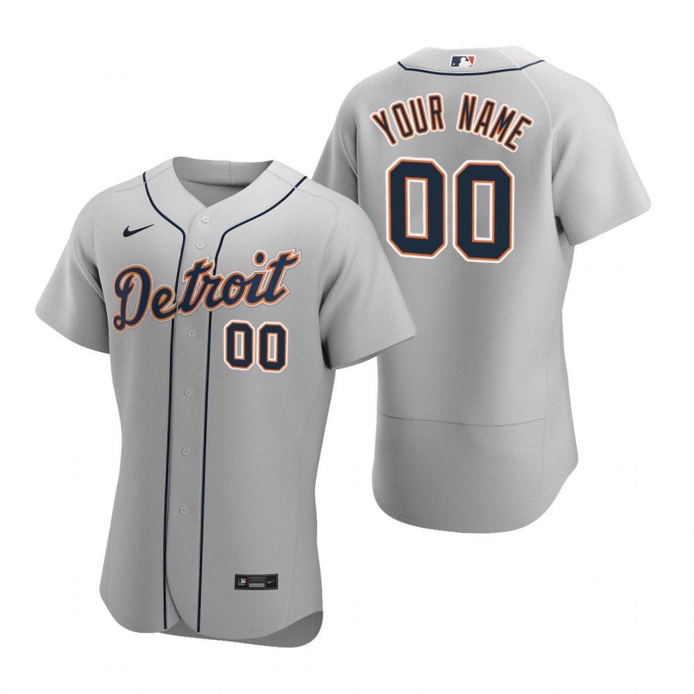 Mens Detroit Tigers Custom Daniel Cabrera Dillon Dingler Spencer Torkelson Nike Gray Flexbase Jersey