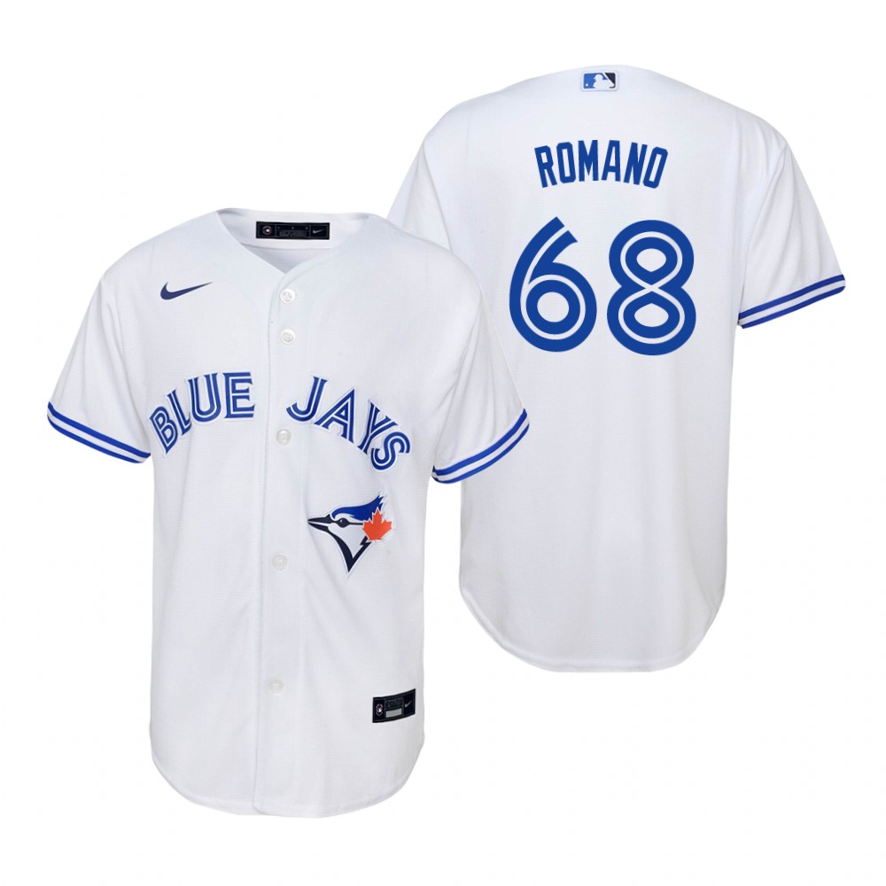 Youth Toronto Blue Jays #68 Jordan Romano Nike White Home Jersey
