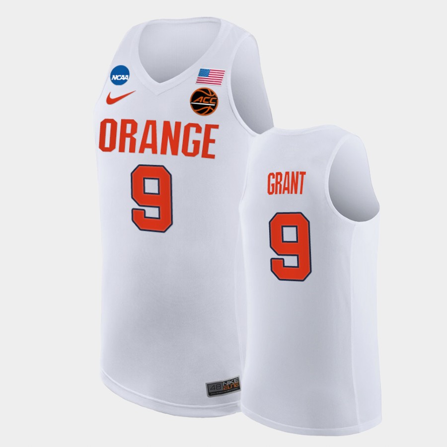 Men's Syracuse Orange #9 Jerami Grant Nike White Basketball Jersey