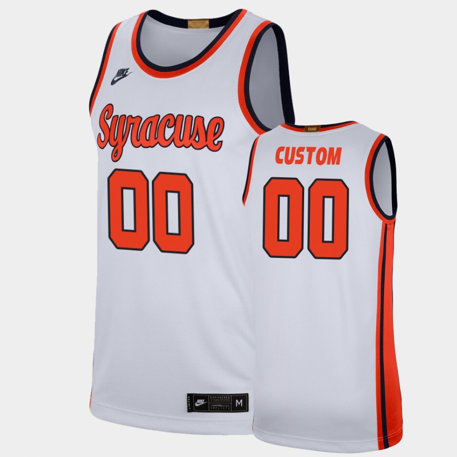 Men's Syracuse Orange Custom Nike White Retro College Basketball Jersey