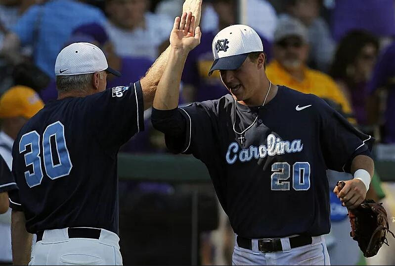 Mens Youth North Carolina Tar Heels Custom Navy Two-Button Pullover Baseball Jersey