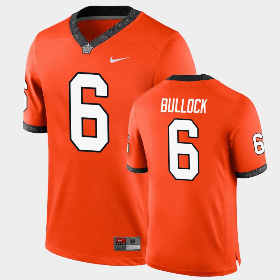Men's Oklahoma State Cowboys #6 Ethan Bullock Nike Orange College ...
