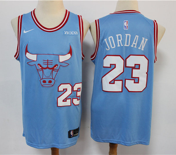 Men's Chicago Bulls #23 Michael Jordan Blue 2019-20 City Edition Jersey