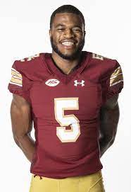 Men's Boston College Eagles #5 Deon Jones Maroon White Under Armour Football Jersey 