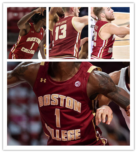 Men's Boston College Eagles Custom 2020 Maroon Under Armour Basketball Jersey