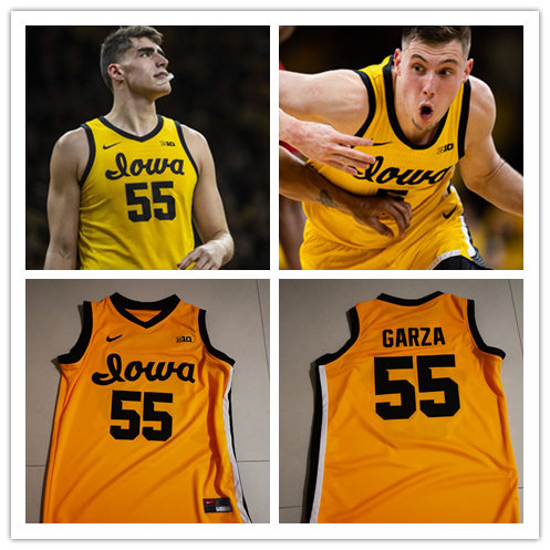 Iowa Hawkeyes Custom Nike Gold College Basketball Game Jersey