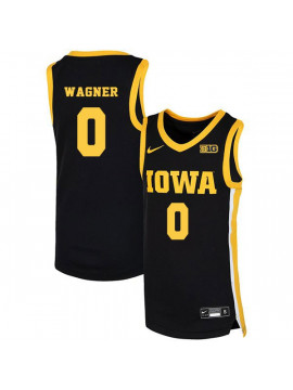 Men's Iowa Hawkeyes #0 Ahmad Wagner Nike 2020 Black Alumni College Basketball Jersey