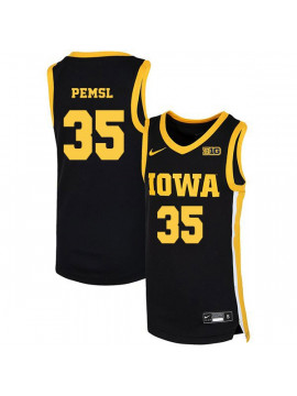 Men's Iowa Hawkeyes #35 Cordell Pemsl Nike 2020 Black Alumni College Basketball Jersey