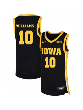 Men's Iowa Hawkeyes #10 Christian Williams Nike 2020 Black Alumni College Basketball Jersey