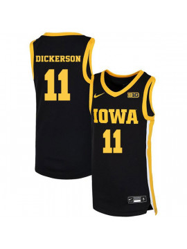 Men's Iowa Hawkeyes #11 Trey Dickerson Nike 2020 Black Alumni College Basketball Jersey