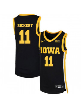 Men's Iowa Hawkeyes #11 Christopher Rickert Nike 2020 Black Alumni College Basketball Jersey