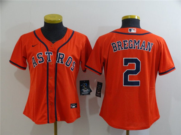 Women's Houston Astros #2 Alex Bregman Nike Orange Jersey