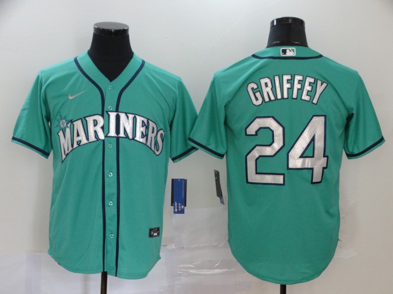 Youth Seattle Mariners #24 Ken Griffey Jr. Nike Green Jersey