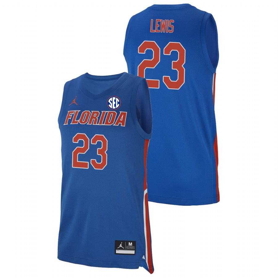 Men's Florida Gators #23 Scottie Lewis  2020 Royal Jordan College Basketball Jersey