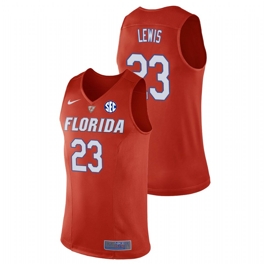 Men's Florida Gators #23 Scottie Lewis Orange Nike College Basketball Jersey