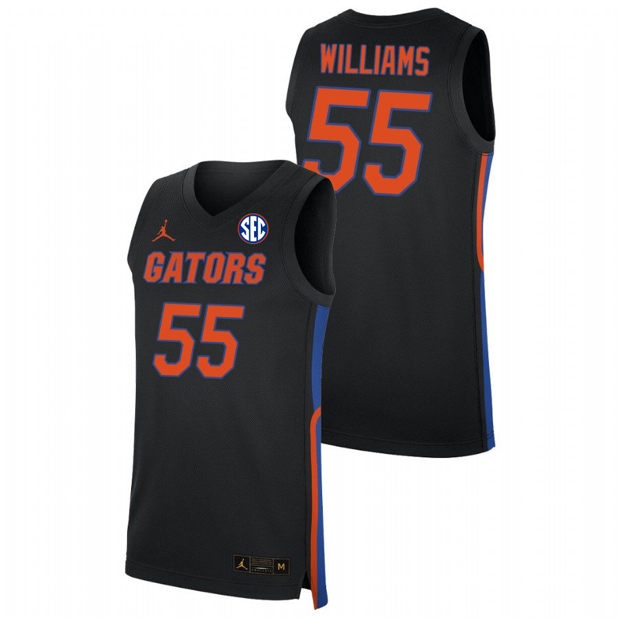 Men's Florida Gators #55 Jason Williams  2020 Black Jordan College Basketball Jersey