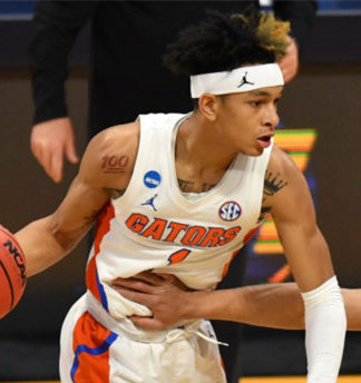 Men's Florida Gators #1 Tre Mann 2020 White Jordan College Basketball Jersey