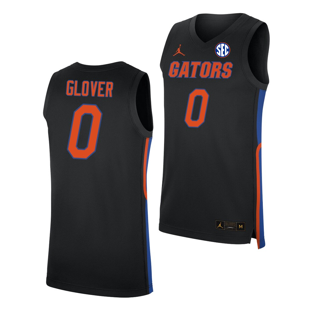 Men's Florida Gators #0 Ques Glover 2020 Black Jordan College Basketball Jersey
