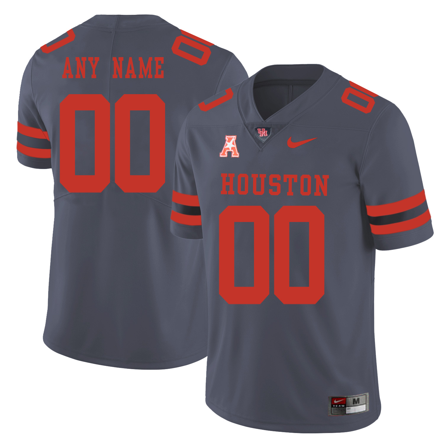 Mens Youth Houston Cougars Custom 2021 Grey Nike College Football Jersey