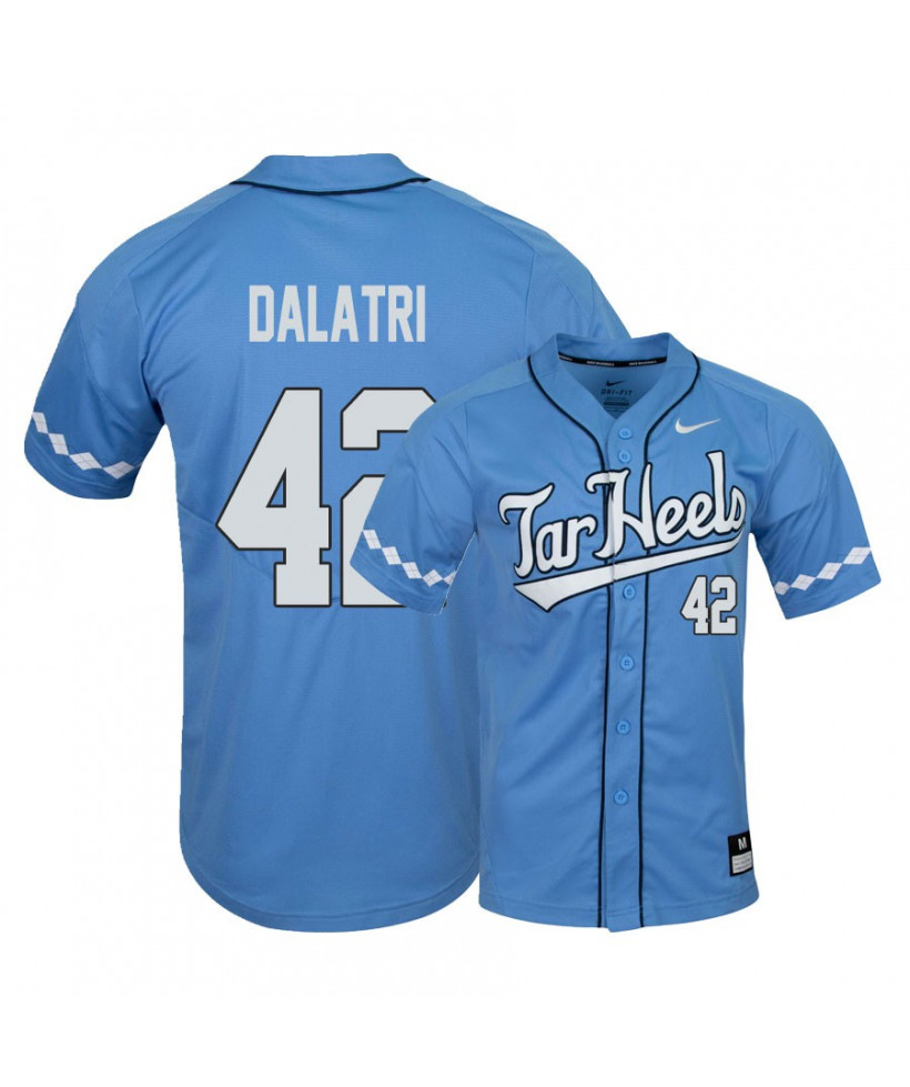 Men's North Carolina Tar Heels #42 Gianluca Dalatri Nike Blue 2020 Tar Heels Baseball Jersey