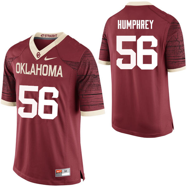 Men Oklahoma Sooners #56 Creed Humphrey Crimson Limited Jordan Football Jersey