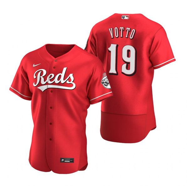 Youth Cincinnati Reds #19 Joey Votto Nike Scarlet Alternate Reds Player Jersey