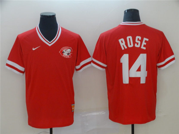 Youth Cincinnati Reds Retired Player #14 Pete Rose Nike 1990's Scarlet Cooperstown Collection Jersey